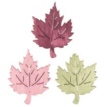 Itens Decoração dispersa madeira folhas de outono decoração de mesa colorida 3x4cm 72 un