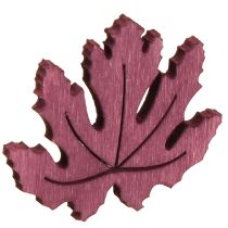 Itens Decoração dispersa madeira folhas de outono decoração de mesa roxo rosa verde 4 cm 72 peças
