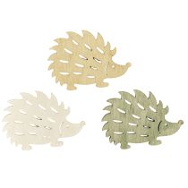 Itens Decoração dispersa decoração ouriço de madeira verde marrom branco 4x3cm 72 un