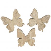 Decoração dispersa borboleta madeira natureza 2cm 144p
