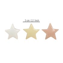 Itens Decoração Scatter estrelas estrelas de madeira rosa branco amarelo Ø3cm 9 peças