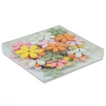 Itens Decoração dispersa flores de madeira decoração de mesa colorida Ø3-4cm 48 un