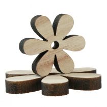 Itens Decoração dispersa flores de madeira decoração de mesa marrom natural Ø2–6cm 20 unidades