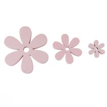 Decoração dispersa flores de madeira decoração de mesa rosa verão Ø2–6cm 20 unidades