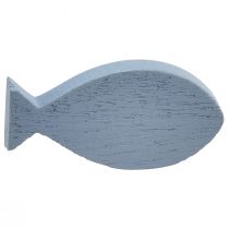 Itens Decoração dispersa decoração em madeira peixe azul branco marítimo 3–8 cm 24 unidades