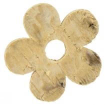 Itens Decoração dispersa flores de casca de madeira bétula vintage Ø5cm 36 un