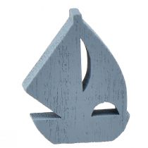 Itens Decoração dispersa decoração de veleiro de madeira azul branco 2 cm – 6 cm 24 unidades