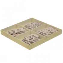 Itens Espalhar madeira para decoração, espalhar peças primavera Páscoa rosa 2–4cm 64p