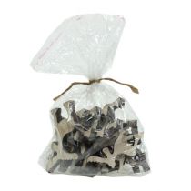 Itens Decoração dispersa de alce de madeira, decoração de mesa, advento caiado 30 unidades