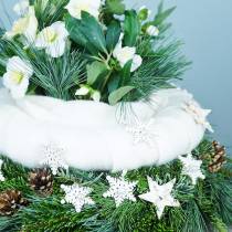 Itens Dispersão decoração floco de neve glitter branco 5cm 48p