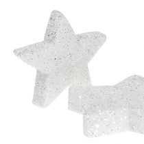 Itens Espalhar decoração estrelas brancas com mica 4-5cm 40p