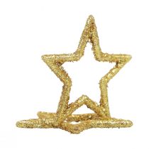 Itens Decoração dispersa de estrelas de Natal com glitter dourado Ø4cm 120 unidades