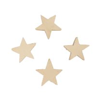 Decoração dispersa estrelas de Natal estrelas de madeira natural Ø4cm 24 unidades