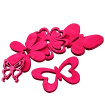 Polvilha de madeira rosa 2cm - 4cm 72pcs