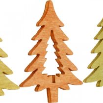 Itens Dispersão decoração natal pinheiro laranja 4cm 72p