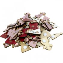 Itens Anjo de madeira polvilhe anjo polvilhe decoração anjo decoração 4,5 × 3 cm 72 unidades