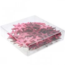 Itens Decoração de estrelas de madeira decoração dispersa natal roxo H4cm 72 peças