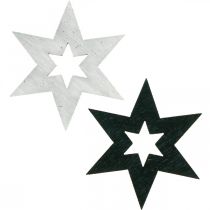 Itens Decoração de estrelas de madeira decoração dispersa natal preto H4cm 72 unidades