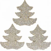 Itens Scatter decoração Natal abeto ouro glitter 4cm 72p