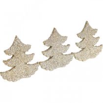 Itens Scatter decoração Natal abeto ouro glitter 4cm 72p