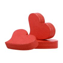 Itens Decoração dispersa de corações decoração de madeira corações decoração de mesa vermelho 2cm 180 unidades