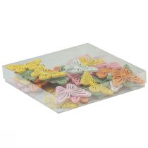 Itens Shaker borboleta de madeira decoração polvilhada colorida 4,5×3cm 48 un