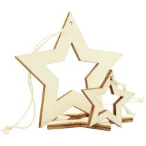 Itens Estrelas de madeira decoração cabide estrela de madeira natural 6/8/10/12cm 16 peças