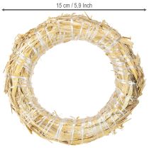 Itens Guirlanda de palha em branco pequena guirlanda de palha 15cm 3cm 10 peças