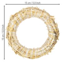 Itens Coroa de palha em branco coroa de palha 15/3cm 2 peças