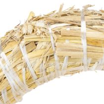 Itens Guirlanda de palha em branco, base para guirlanda de palha, aro de palha de 15/3 cm, 2 peças
