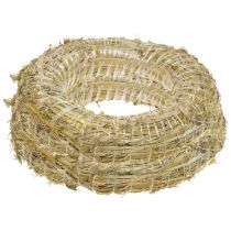 Itens Guirlanda de palha em branco, 35 cm, resistente, para decoração DIY, conjunto de 2 peças