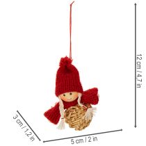 Itens Conjunto de enfeites de palha para árvore de Natal, figuras e estrelas de 6 cm, 30 peças