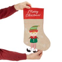 Itens Meia de Natal com motivo para pendurar, 50 cm, 3 peças