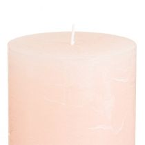 Itens Conjunto de 4 velas cilíndricas rosa, rosa claro, cor sólida, 70x100mm, ideais para a Páscoa e decoração de casamento.