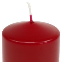 Itens Velas de pilar velas vermelhas H100mm Ø50mm vermelho velho 12 peças