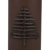Vela de Natal vela de Natal marrom escuro 150/70mm