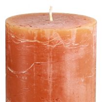 Itens Velas Pilar Laranja Escuro Sunset 85x120mm, 2 Unidades, Tingidas por Inteiro, Decoração e Ambiente Aconchegante