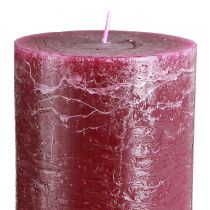 Itens Conjunto de 2 velas cilíndricas em formato de bagas, 85 x 200 mm, cor sólida, para decoração e criação de ambiente.