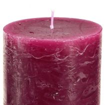 Itens Conjunto de 12 velas cilíndricas, cor sólida, tons de frutos silvestres, velas decorativas para decoração de casa, 70×80mm
