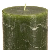 Itens Conjunto de velas de pilar, 3 cores, verde, velas de cor sólida, decoração de mesa, 70x120mm, 12 peças