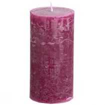 Itens Velas pilares velas Berry cor sólida roxas 50×100cm 4 un