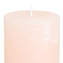 Itens Velas de pilar, cor sólida rosa claro, 60×100mm, conjunto de 4, velas decorativas para Páscoa e casamentos.