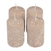 Velas pilares Velas de Natal bege 60×100mm 4 unidades