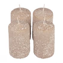 Itens Velas pilares Velas de Natal bege 60×100mm 4 unidades