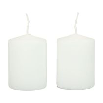 Itens Velas Pilar Velas Brancas H70mm Ø50mm 12 unidades