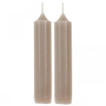 Velas de pilar velas curtas cinza Ø2,2cm A11cm 6uds
