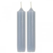 Velas de pilar azul claro, curtas, Ø2,2cm, Alt.11cm, 6 unid.