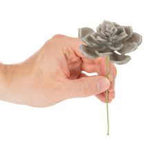 Itens Planta artificial suculenta de cera com arame, 8 cm, 8 peças