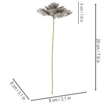 Itens Planta artificial suculenta de cera com arame, 8 cm, 8 peças