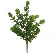 Planta verde artificial suculenta para colar 25cm verde 2pcs